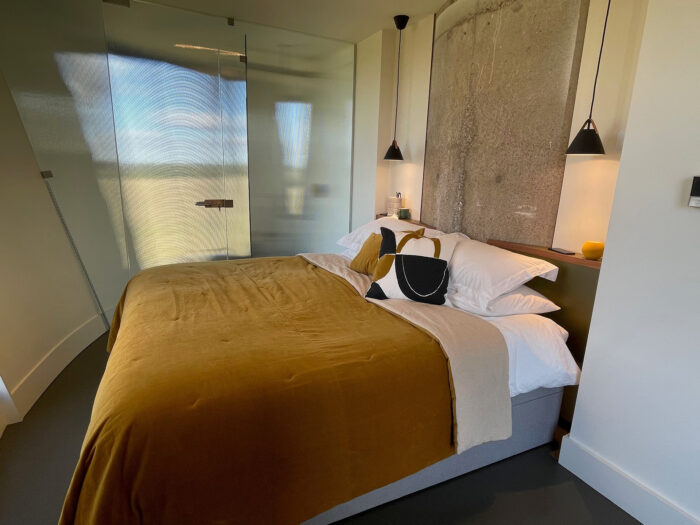 A bedroom at the tower