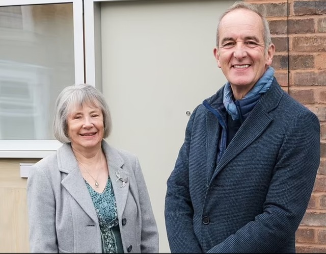 Kevin and Kathryn outside London Edwardian eco home