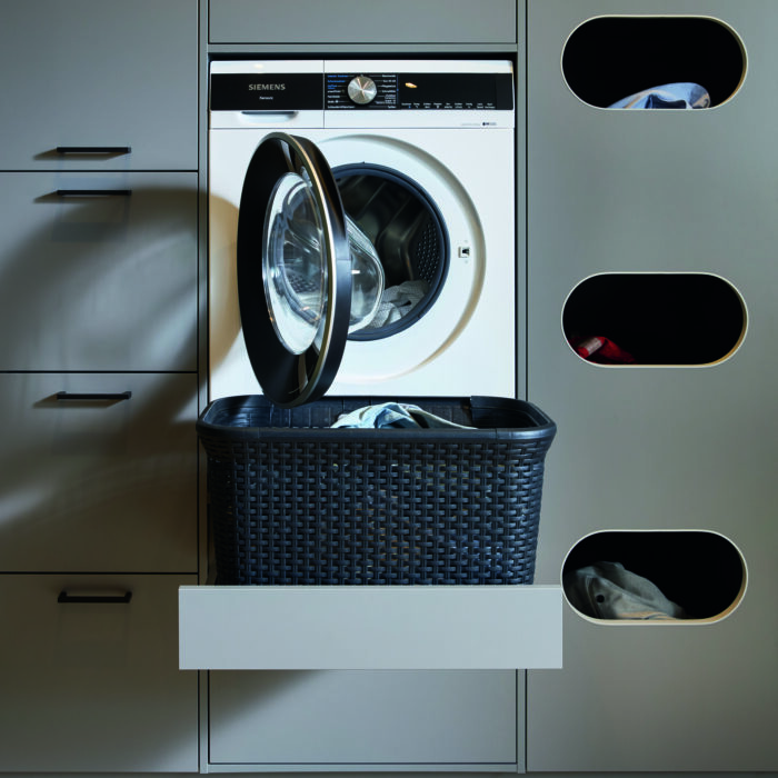A built-in washing machine